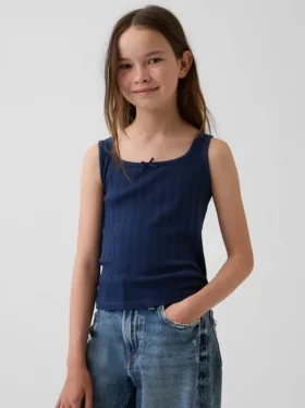 Dětské tílko s pointelle vzorem