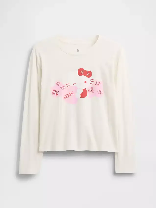 Dětské tričko Hello Kitty s potiskem v oversized střihu