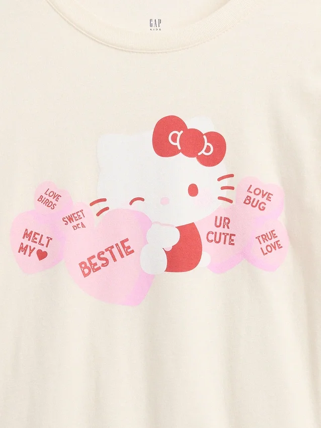 Dětské tričko Hello Kitty s potiskem v oversized střihu