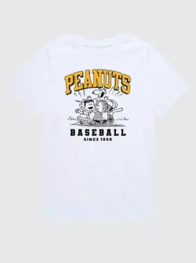 Dětské tričko Peanuts s krátkými rukávy a šortky s baseballovým potiskem