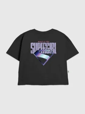 Dětské tričko s fialovým logem Supergirl
