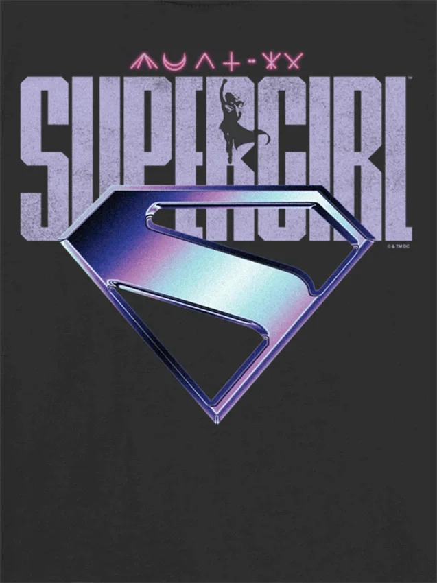 Dětské tričko s fialovým logem Supergirl