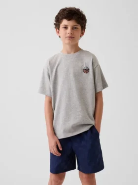 Dětské tričko s Gap Logo z těžké bavlny v volném střihu