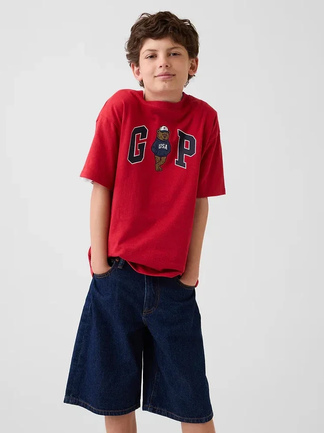 Dětské tričko s Gap Logo z těžké bavlny v volném střihu