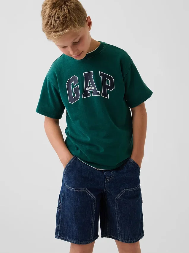 Dětské tričko s Gap Logo z těžké bavlny v volném střihu
