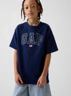 Dětské tričko s Gap Logo z těžké bavlny v volném střihu