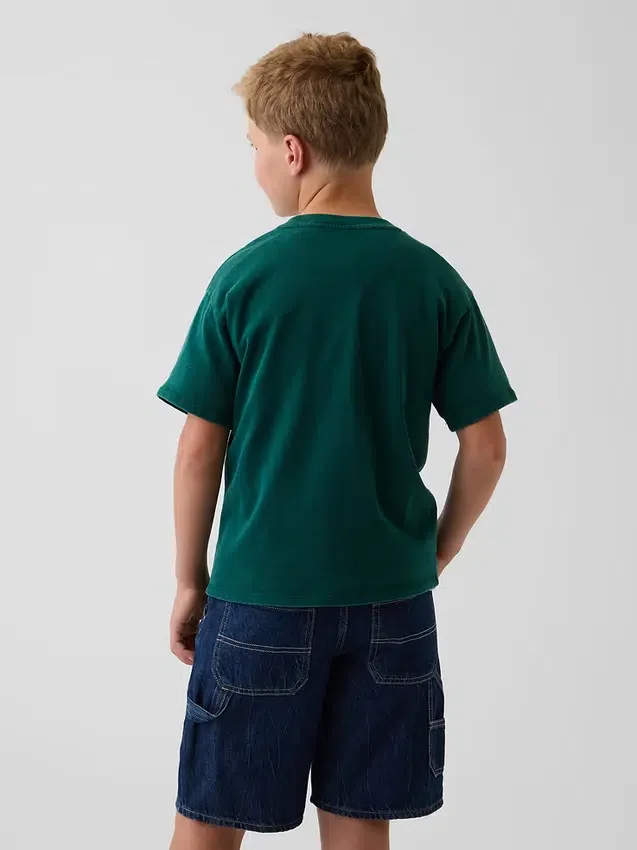 Dětské tričko s Gap Logo z těžké bavlny v volném střihu