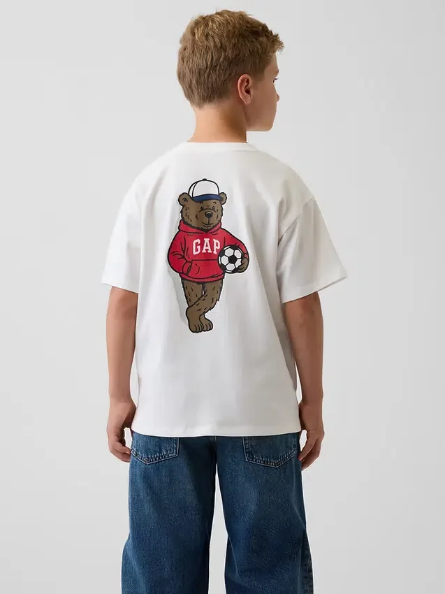 Dětské tričko s Gap Logo z těžké bavlny v volném střihu