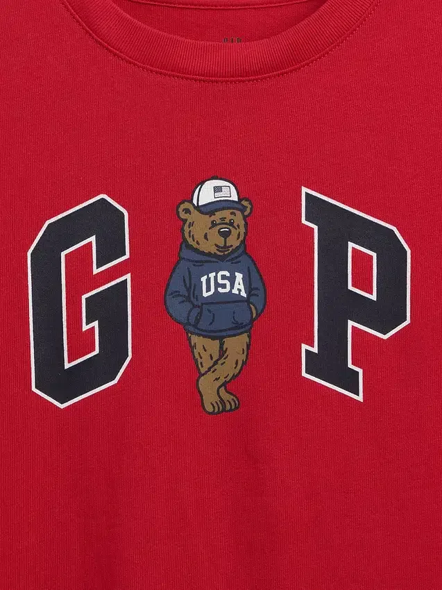 Dětské tričko s Gap Logo z těžké bavlny v volném střihu