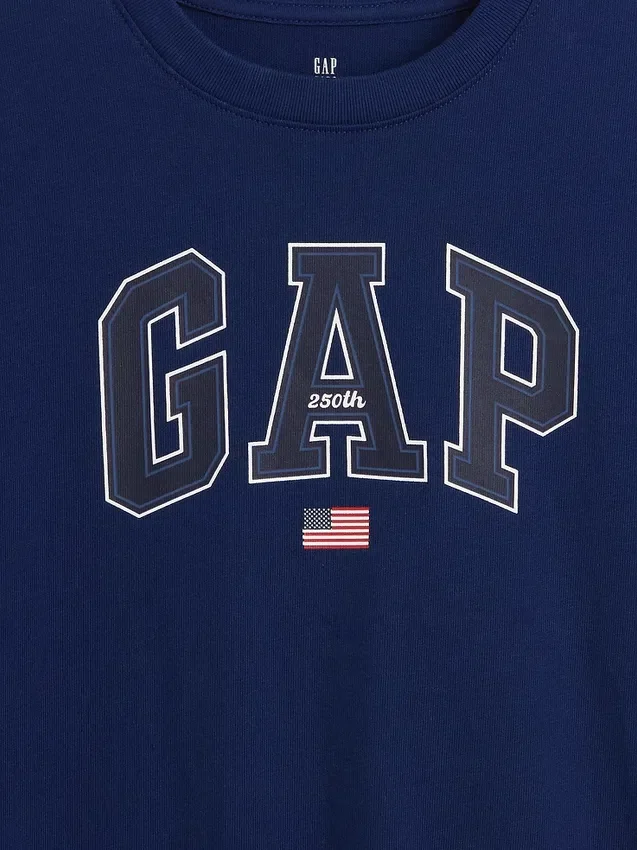 Dětské tričko s Gap Logo z těžké bavlny v volném střihu
