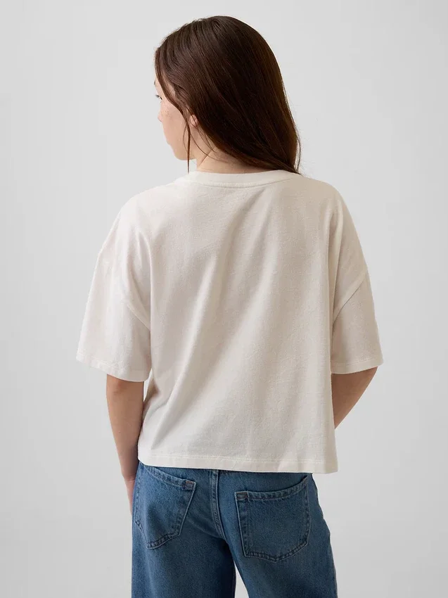 Dětské tričko s grafickým logem v oversized střihu