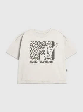 Dětské tričko s grafickým motivem MTV Leopard