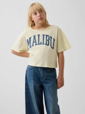 Dětské tričko s širokým výstřihem v oversized střihu