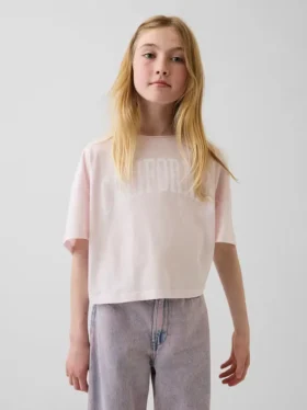 Dětské tričko s širokým výstřihem v oversized střihu