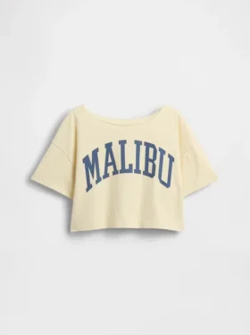 Dětské tričko s širokým výstřihem v oversized střihu
