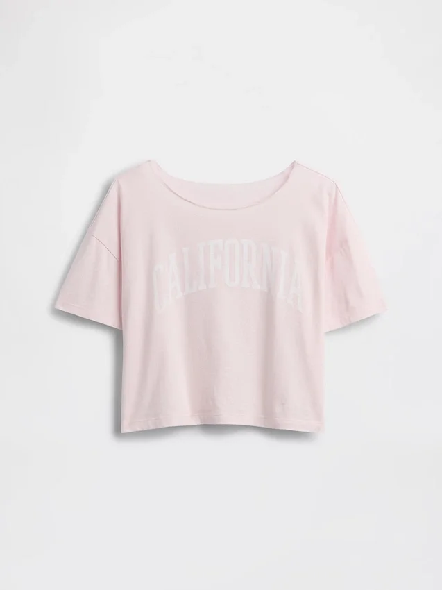 Dětské tričko s širokým výstřihem v oversized střihu