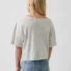 Dětské tričko s širokým výstřihem v oversized střihu