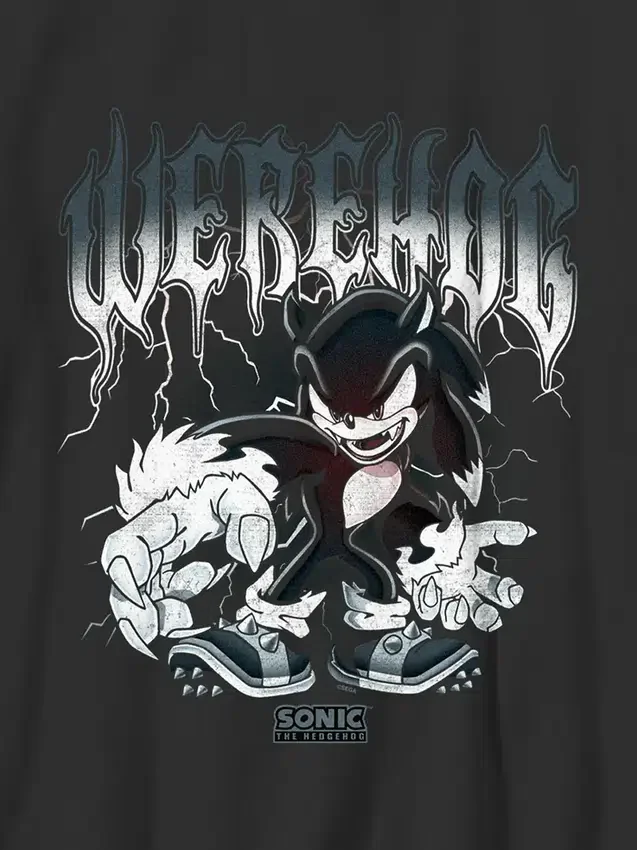 Dětské tričko s kovovým potiskem Sonic the Hedgehog