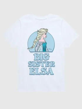 Dětské tričko s krátkým rukávem a potiskem „Big Sister Elsa“ z filmu Frozen
