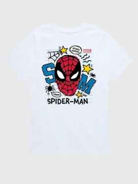Dětské tričko s krátkým rukávem a potiskem Marvel Scribbled Spider-Man v šortkách