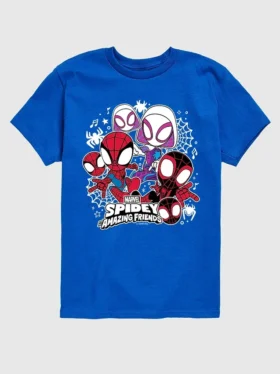Dětské tričko s krátkým rukávem a potiskem Marvel Spidey a přátelé