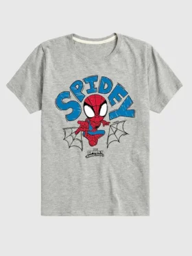 Dětské tričko s krátkým rukávem a potiskem Marvel Spidey Doodle v šortkách
