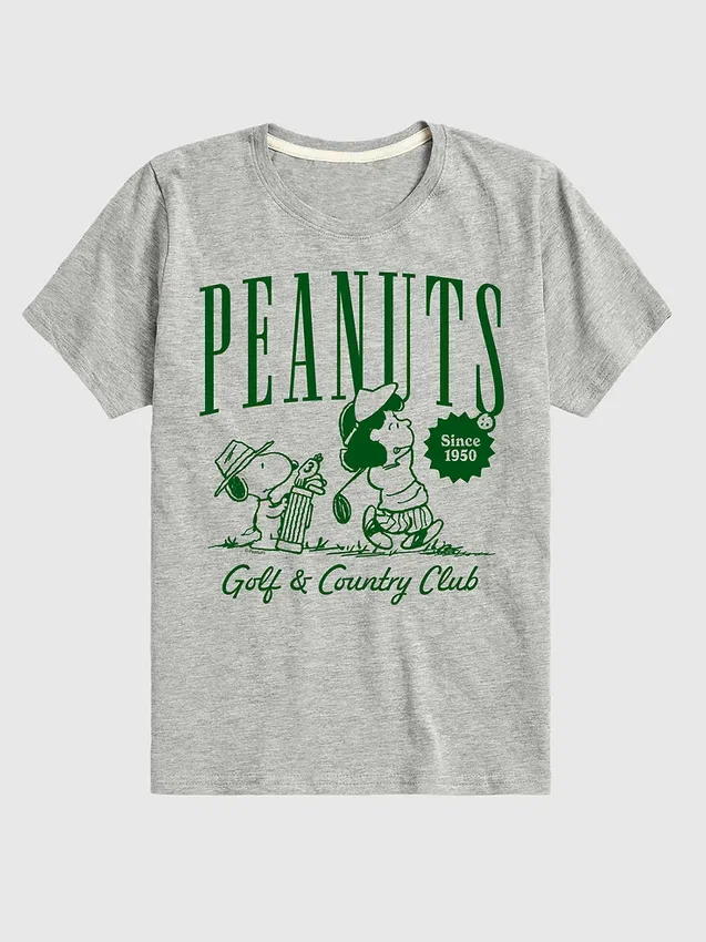 Dětské tričko s krátkým rukávem Peanuts Golf Club v šortkách