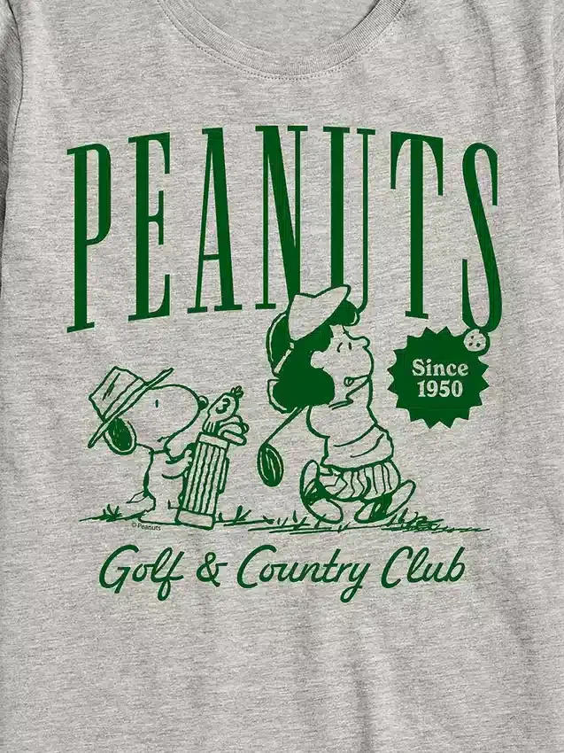 Dětské tričko s krátkým rukávem Peanuts Golf Club v šortkách