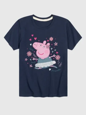 Dětské tričko s krátkým rukávem Peppa Pig Ballet Peppa v šortkách