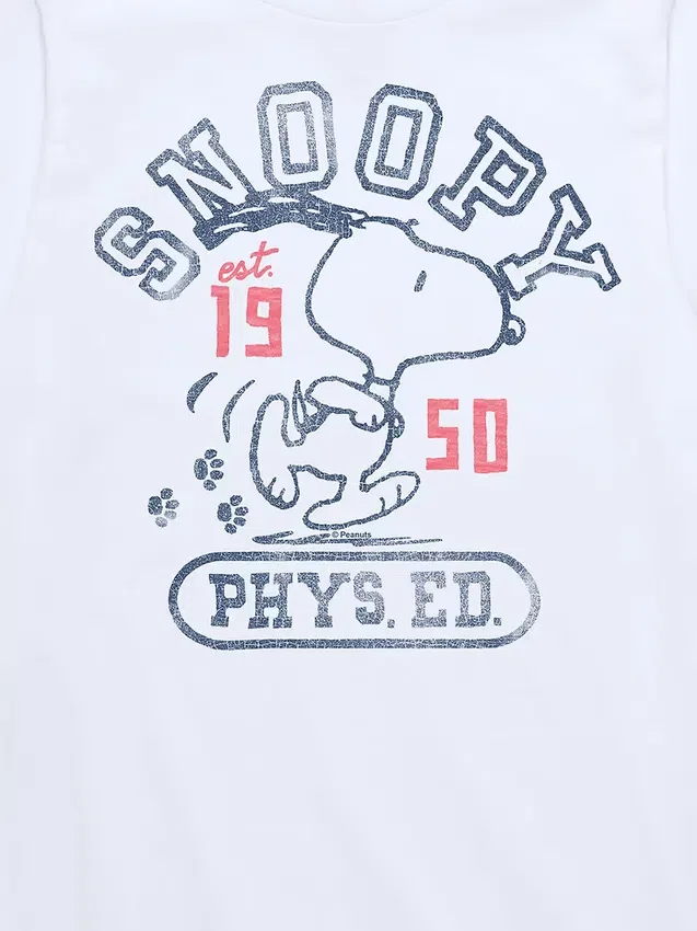 Dětské tričko s krátkými šortkami Peanuts Snoopy Phys Ed
