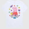 Dětské tričko s krátkými šortkami Peppa Pig Bike Butterflies