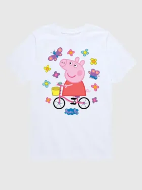 Dětské tričko s krátkými šortkami Peppa Pig Bike Butterflies