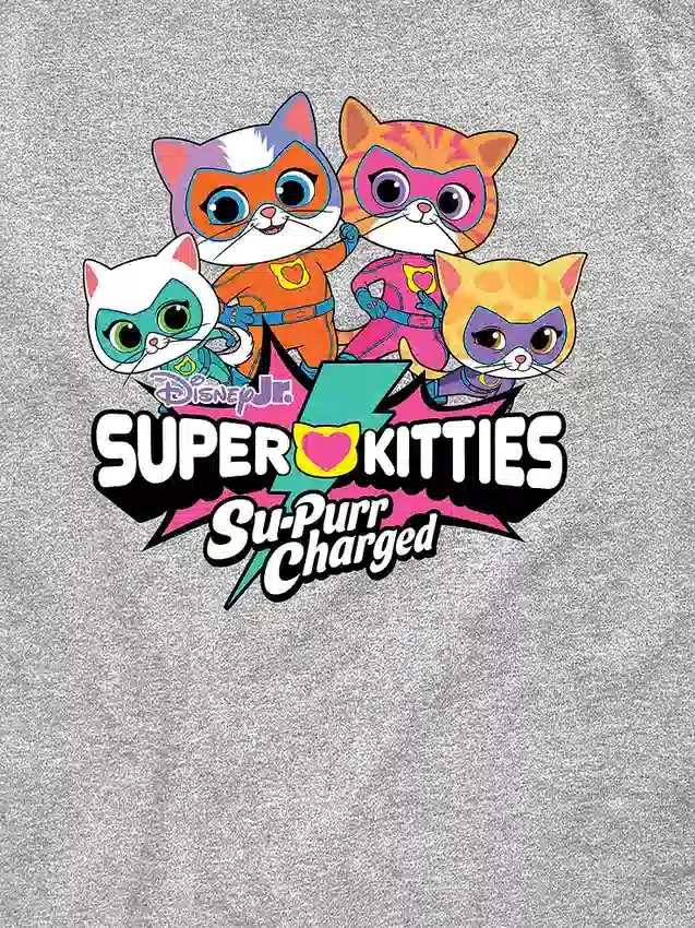 Dětské tričko s krátkými rukávy a potiskem „Super Kitties“