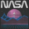 Dětské tričko s pastelovým vesmírným potiskem NASA