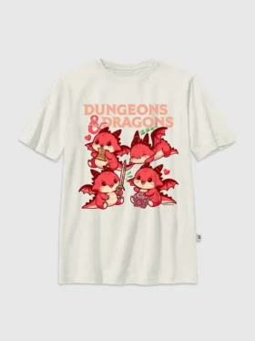 Dětské tričko s potiskem „Dungeons and Dragons Chibi“