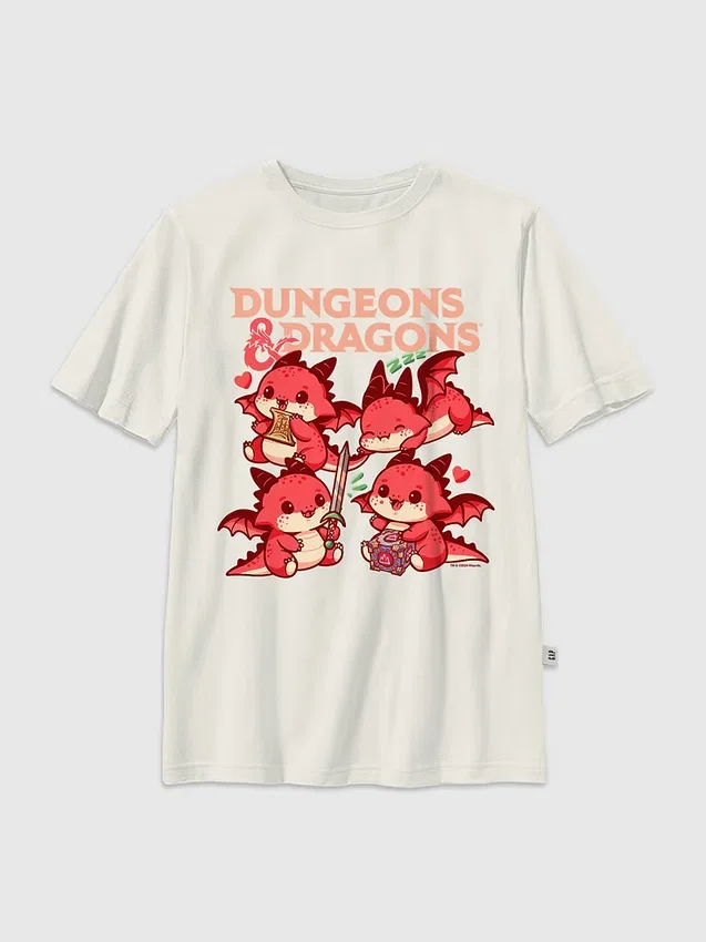 Dětské tričko s potiskem „Dungeons and Dragons Chibi“