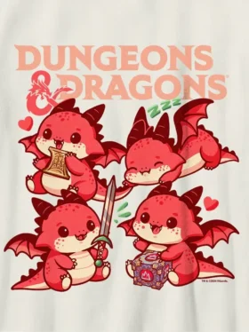 Dětské tričko s potiskem „Dungeons and Dragons Chibi“