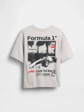 Dětské tričko s potiskem Formule 1 v oversized střihu