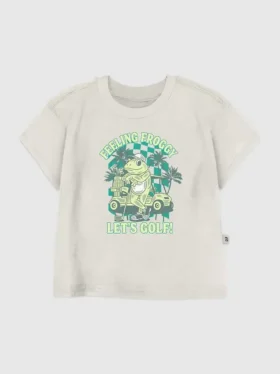 Dětské tričko s potiskem „Froggy Golfing“