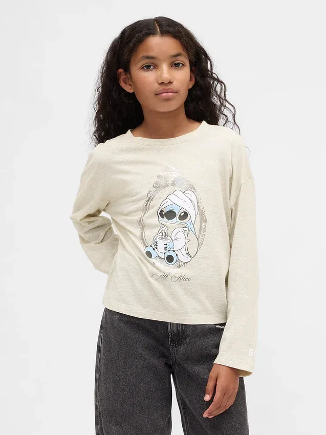 Dětské tričko s potiskem GAP × Disney v oversized střihu