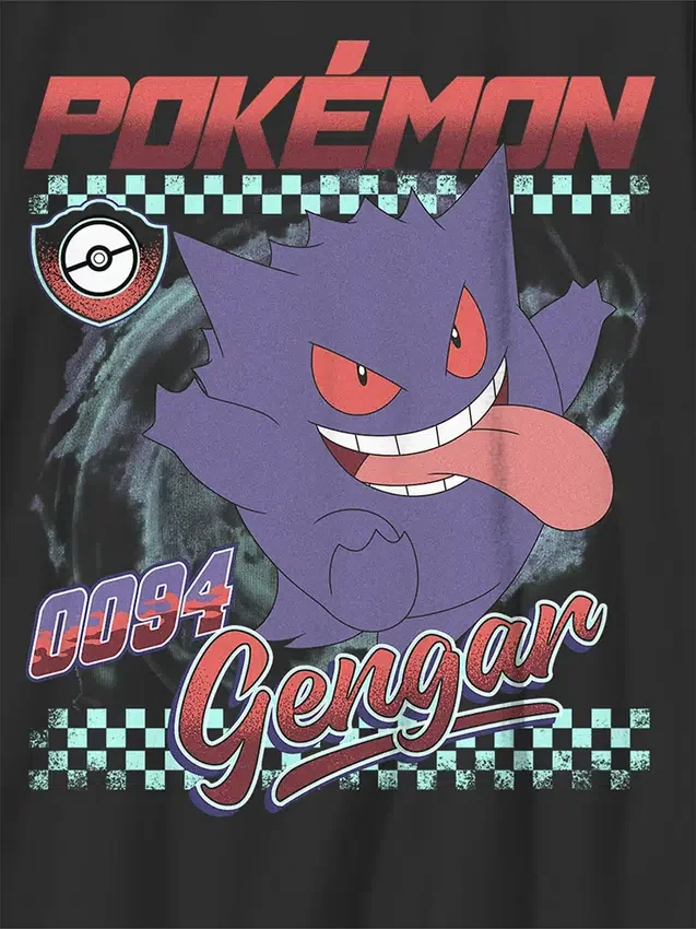 Dětské tričko s potiskem Gengar Racer z Pokémonů