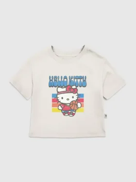Dětské tričko s potiskem Hello Kitty a basketbalovým motivem
