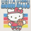 Dětské tričko s potiskem Hello Kitty a basketbalovým motivem