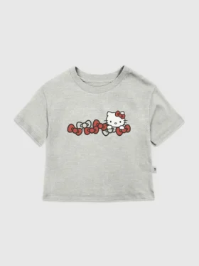 Dětské tričko s potiskem Hello Kitty a mašličkami