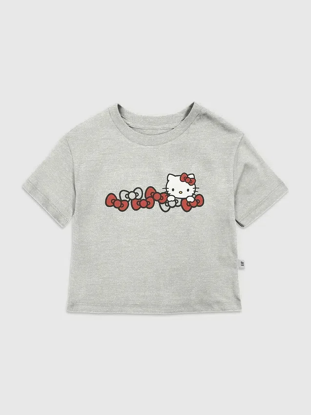 Dětské tričko s potiskem Hello Kitty a mašličkami