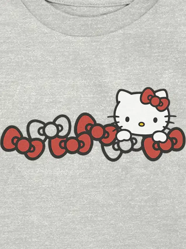 Dětské tričko s potiskem Hello Kitty a mašličkami