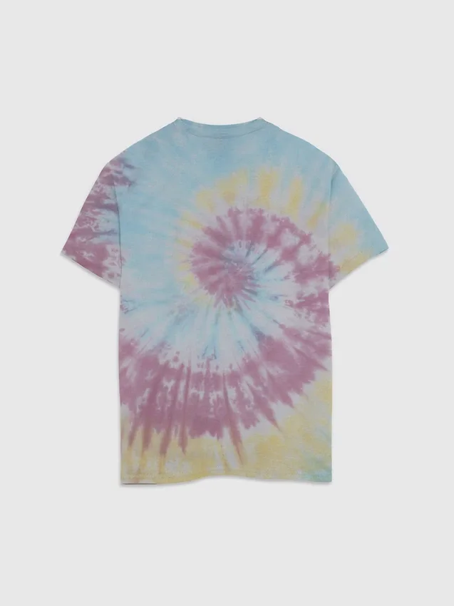 Dětské tričko s potiskem Lilo a Stitch v tie-dye stylu