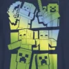 Dětské tričko s potiskem Minecraft: Steve a Alex proti mobům