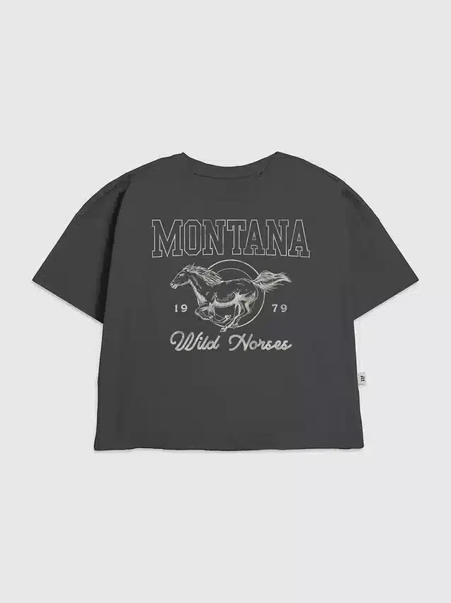 Dětské tričko s potiskem „Montana Wild Horse“