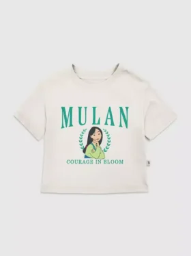Dětské tričko s potiskem Mulan v univerzitním stylu